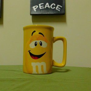 Yellow M&M Peanut Chocolate 3D embossed Coffee Mug